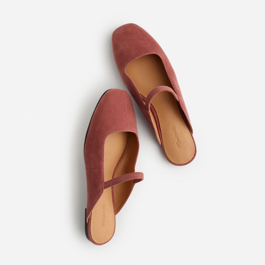 womens madewell le greta ballet flat mule rose