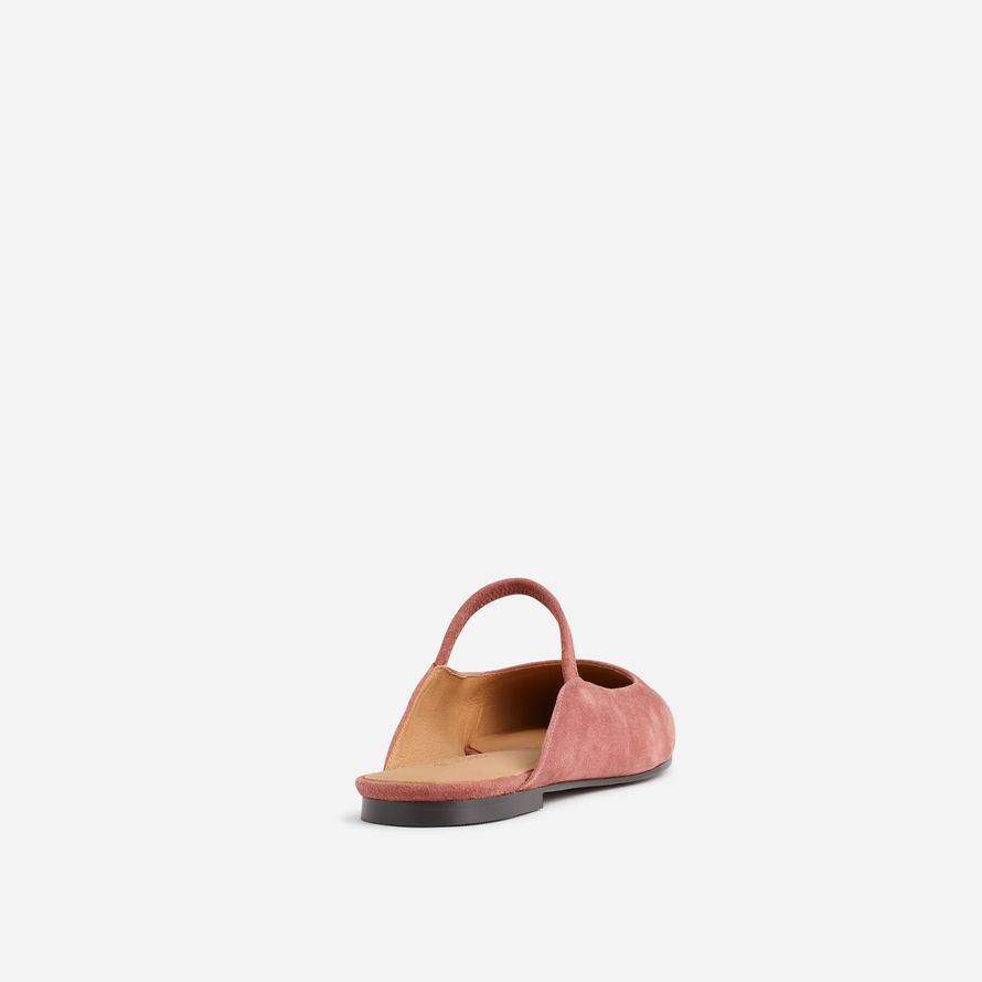 womens madewell le greta ballet flat mule rose