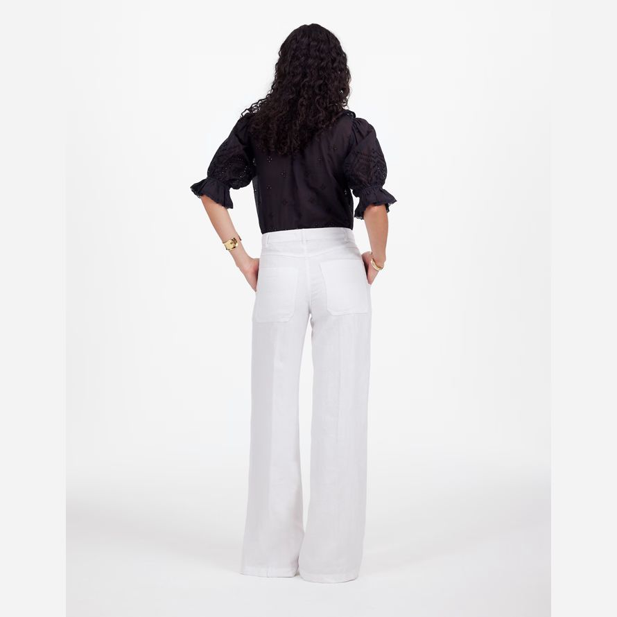 madewell la zoe détendue vaste womens pantalon blanc