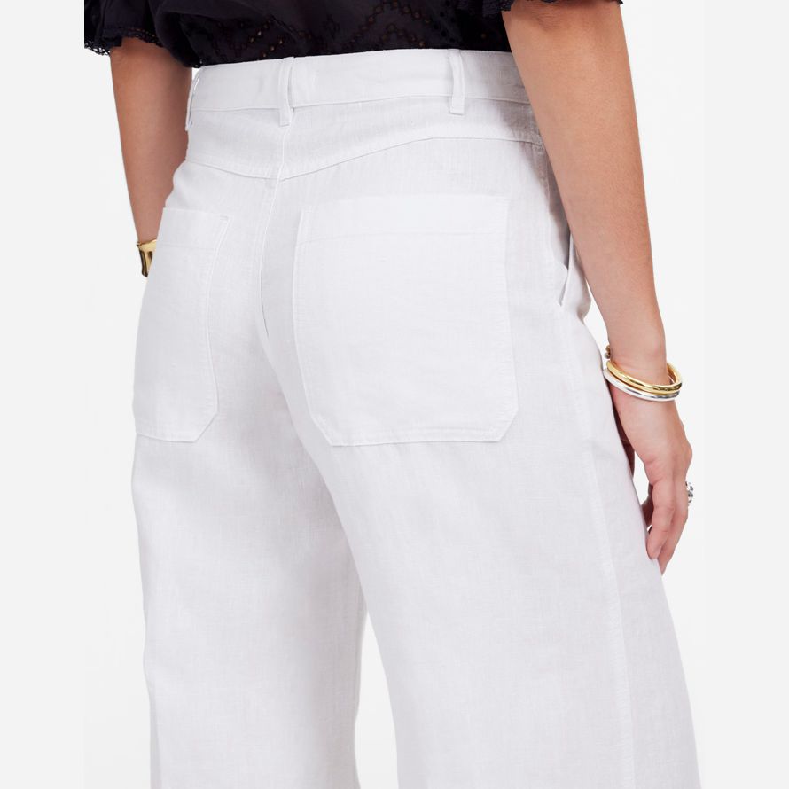 madewell la zoe détendue vaste womens pantalon blanc