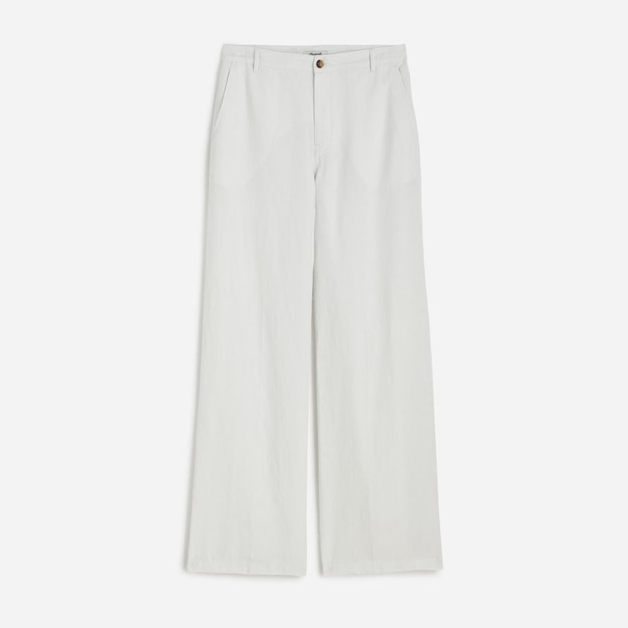 madewell la zoe détendue vaste womens pantalon blanc