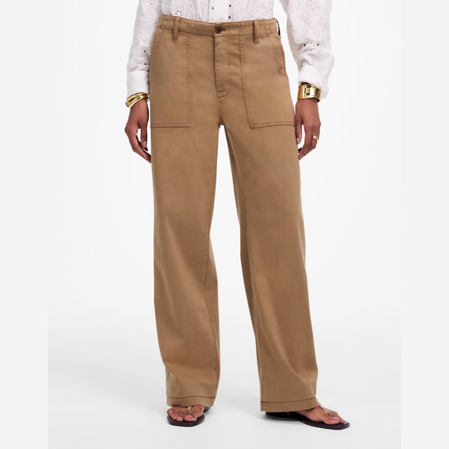 brun womens madewell basse en bandoulière baggy pantalon utility