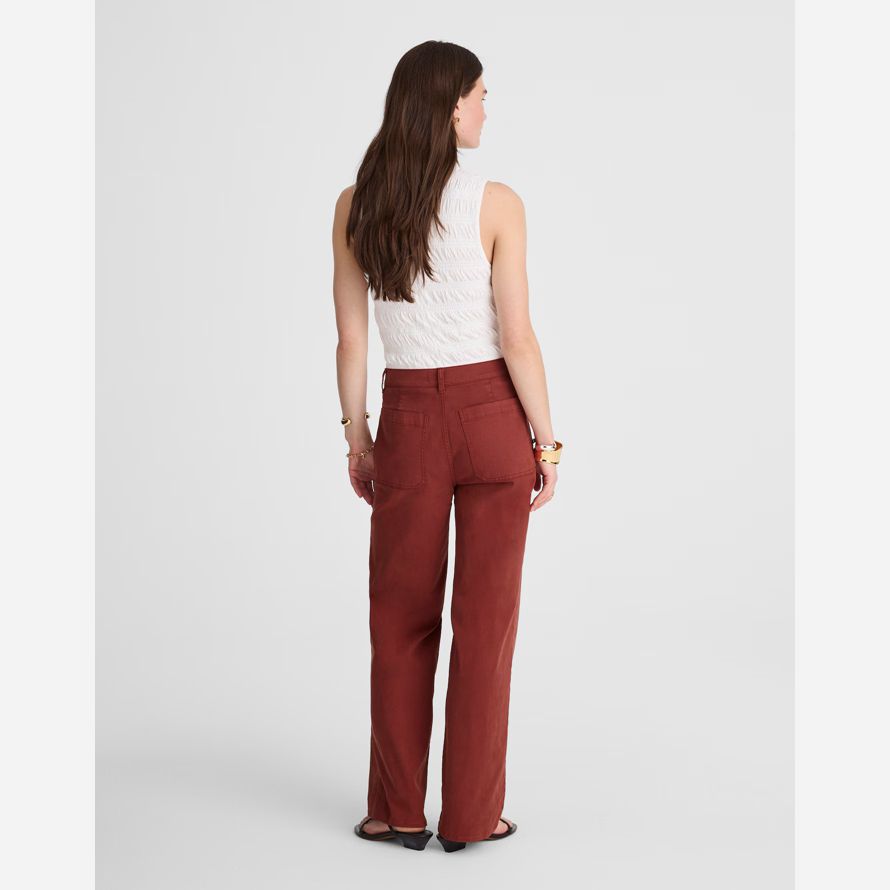 womens madewell lemmett large-jambe pantalon bourgogne