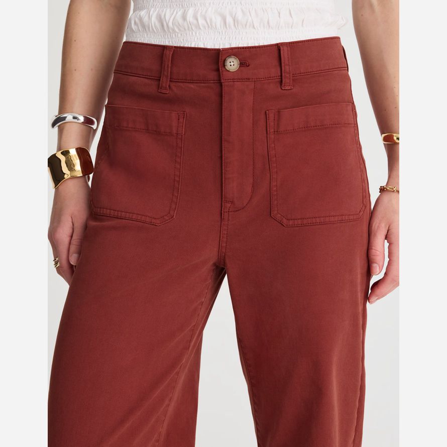 womens madewell lemmett large-jambe pantalon bourgogne