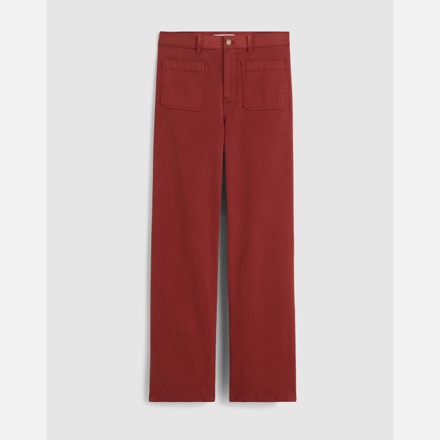 womens madewell lemmett large-jambe pantalon bourgogne