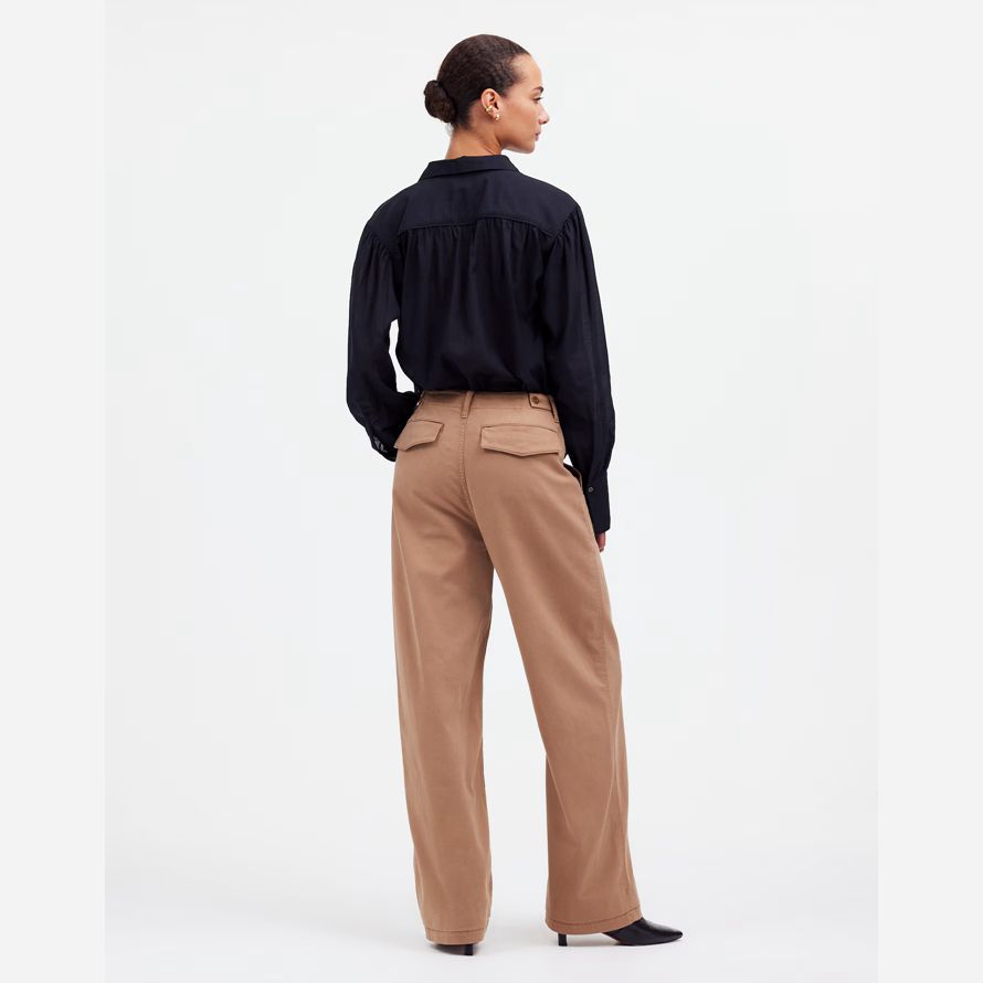 womens madewell basse en bandoulière baggy utilitaire pantalon brun