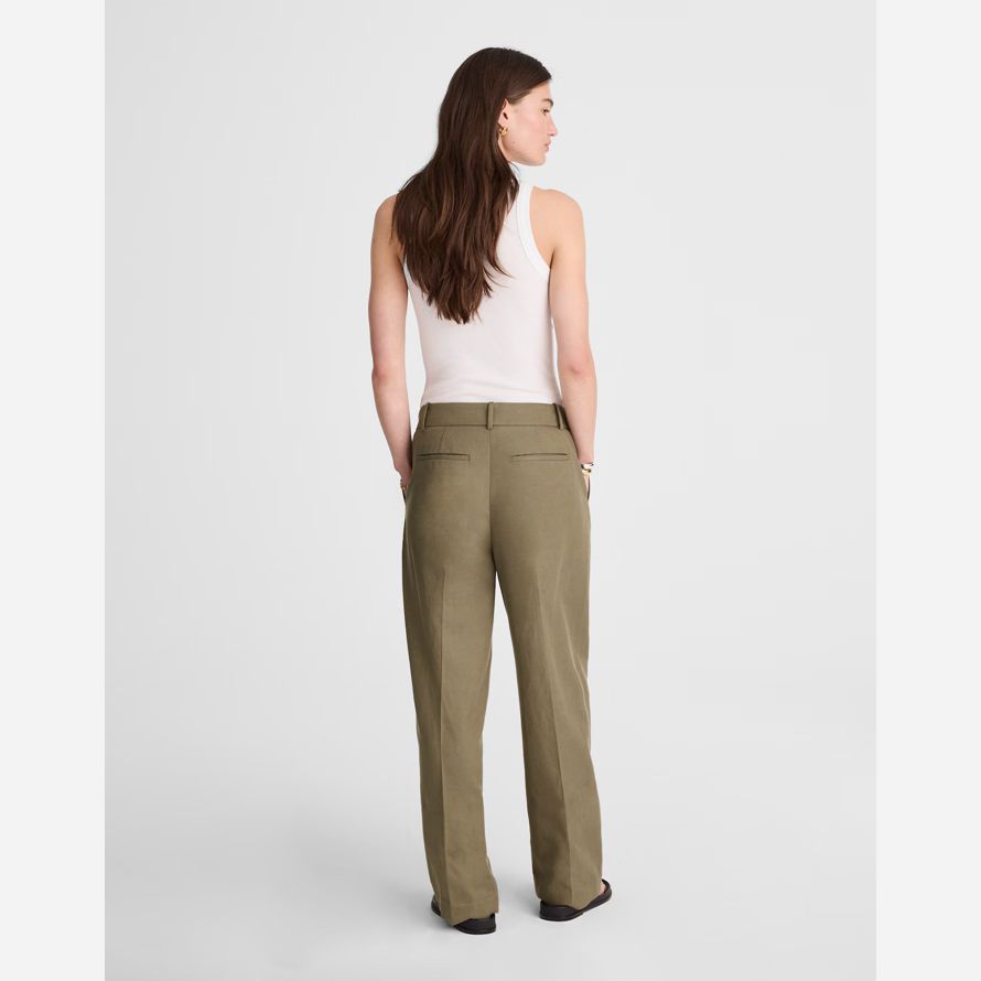kaki vert madewell slouchy droite womens pantalon