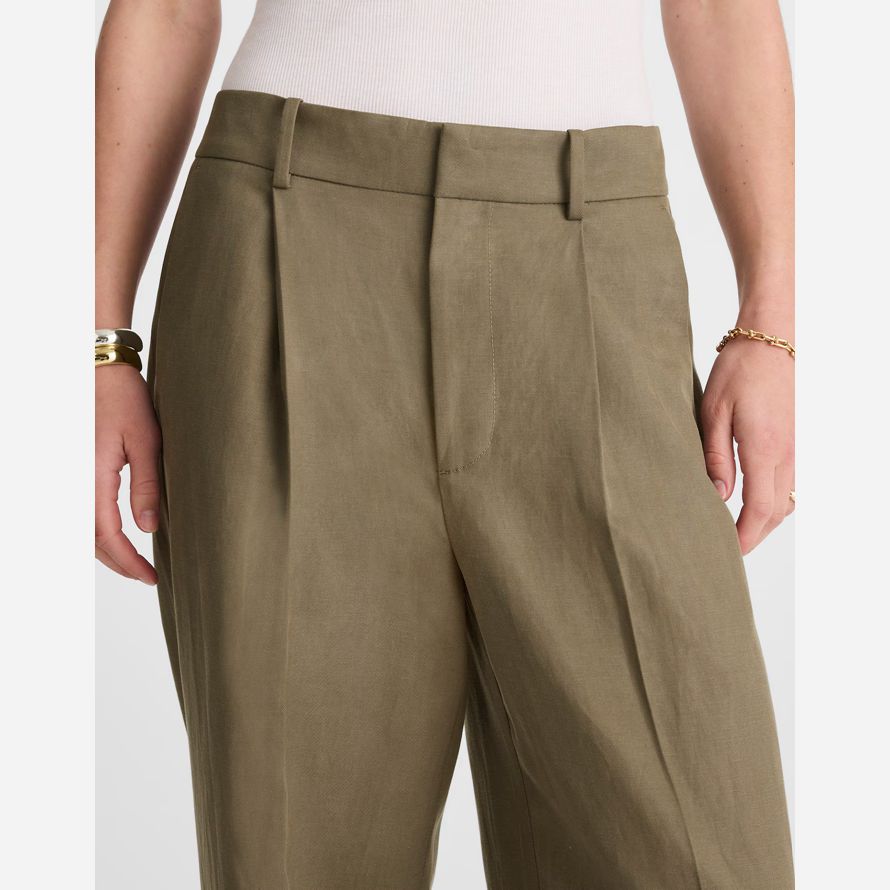 kaki vert madewell slouchy droite womens pantalon