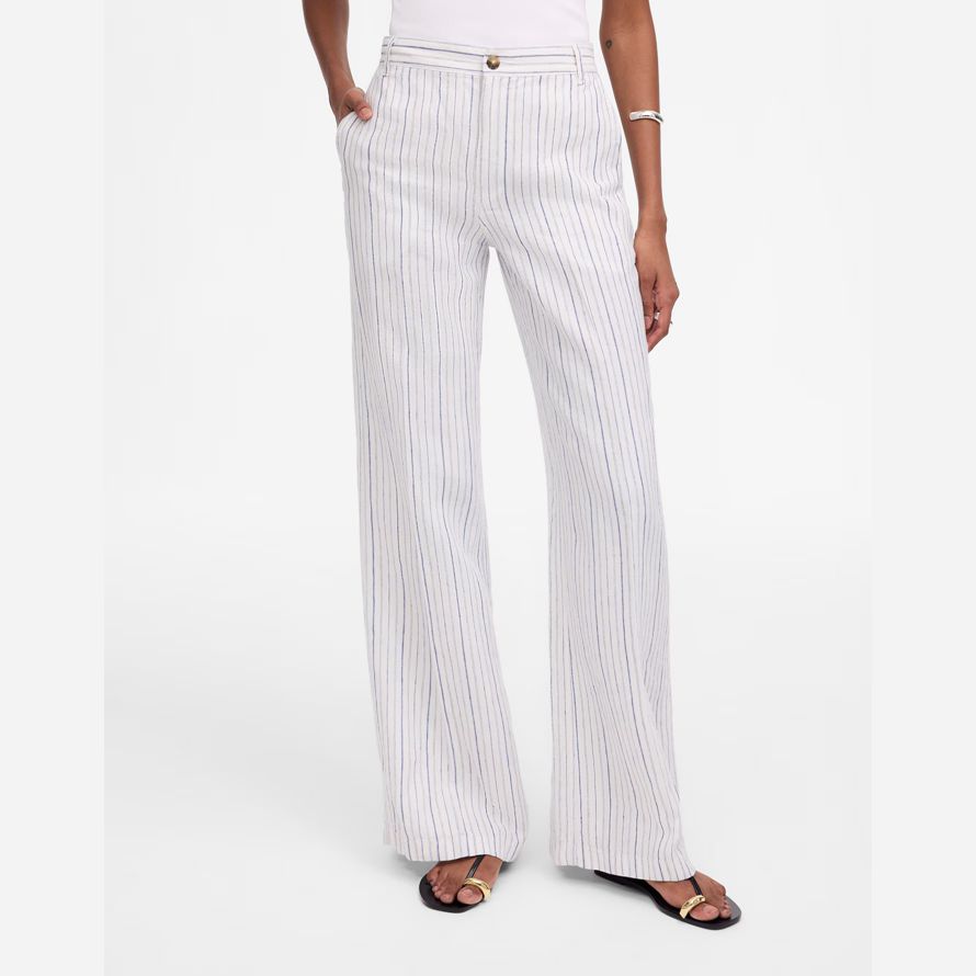 white blue womens madewell la zoe détendu pantalon large