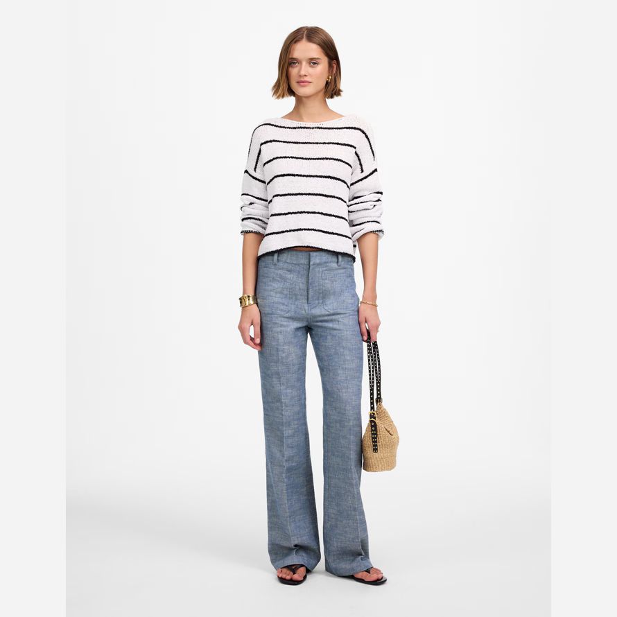 madewell droite-torche womens pantalon bleu