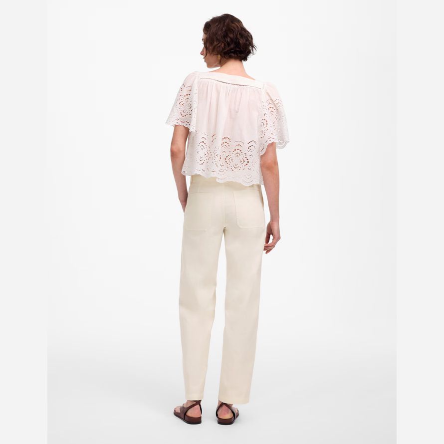 crème madewell conique-jambe utilitaire womens pantalon