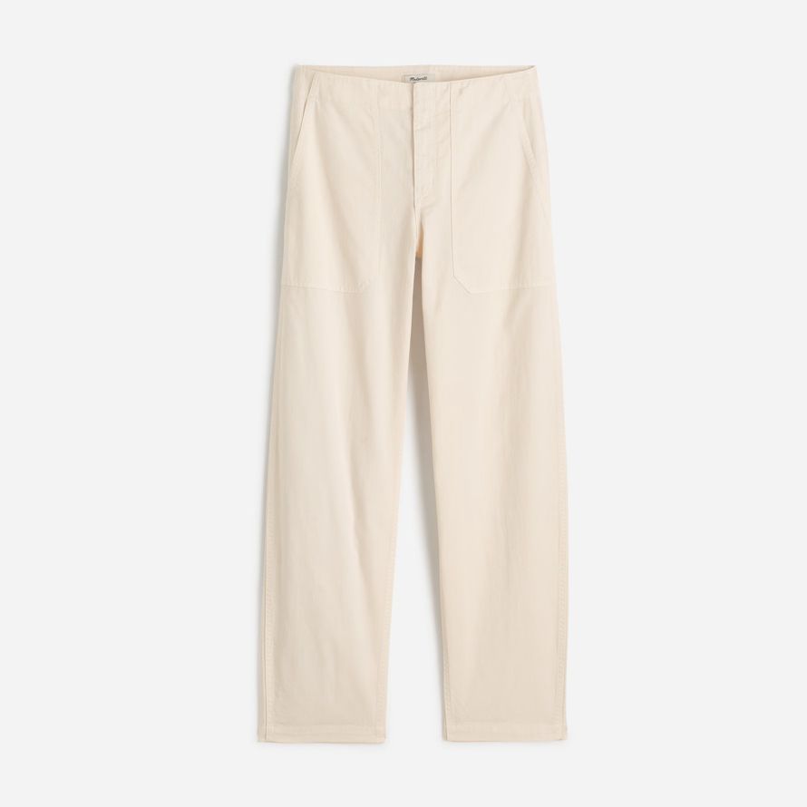 crème madewell conique-jambe utilitaire womens pantalon