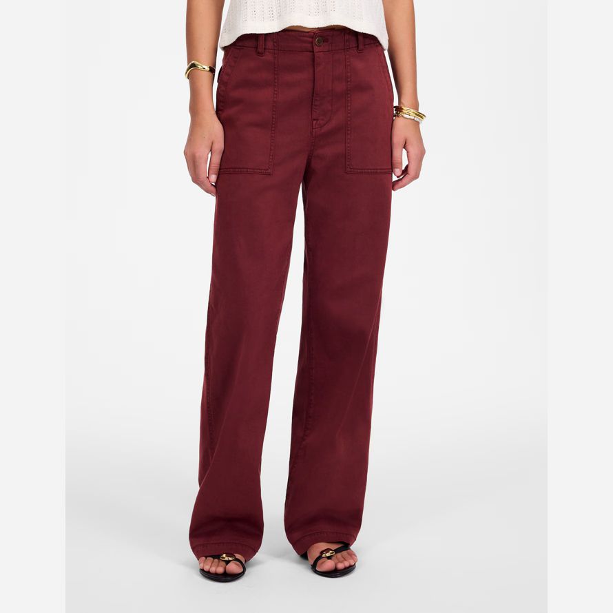 bourgogne womens madewell basse en bandoulière baggy pantalon utility