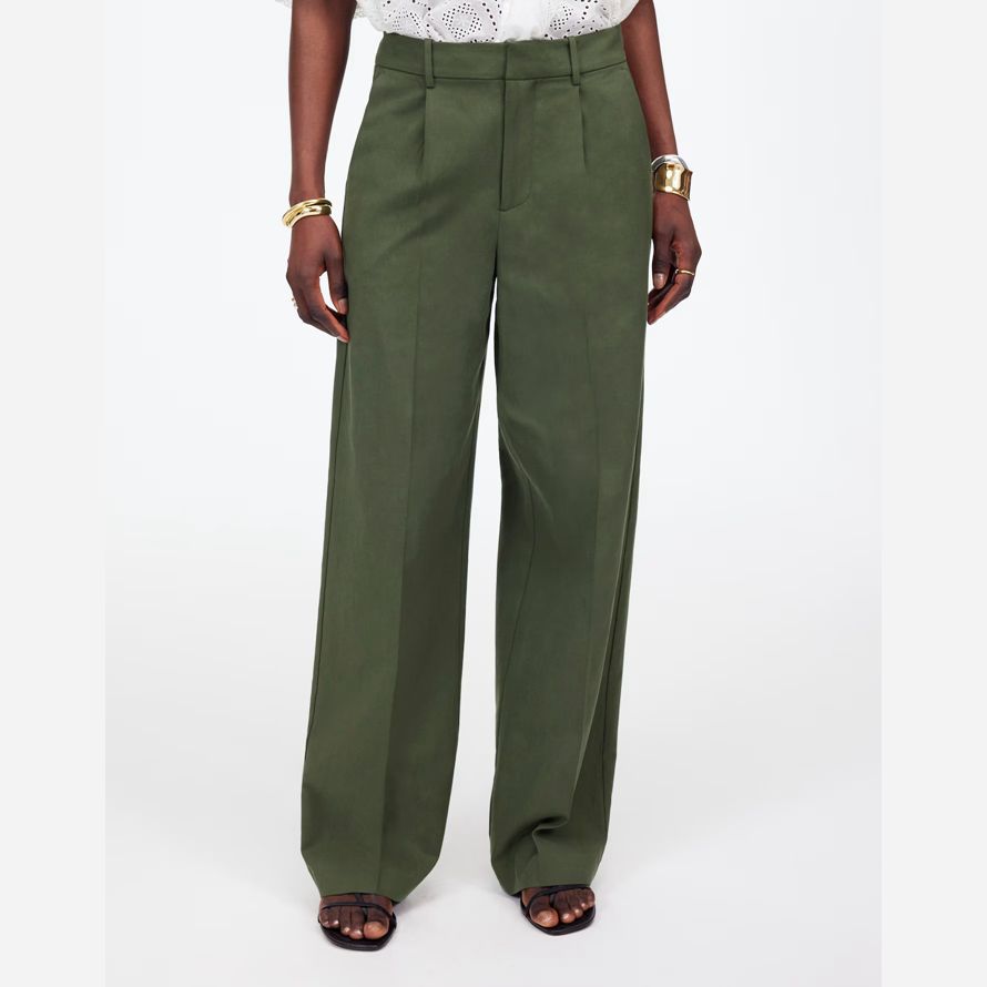 madewell slouchy droite womens pantalon vert