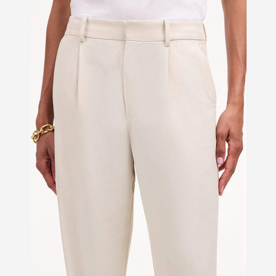 womens madewell slouchy droite pantalon beige