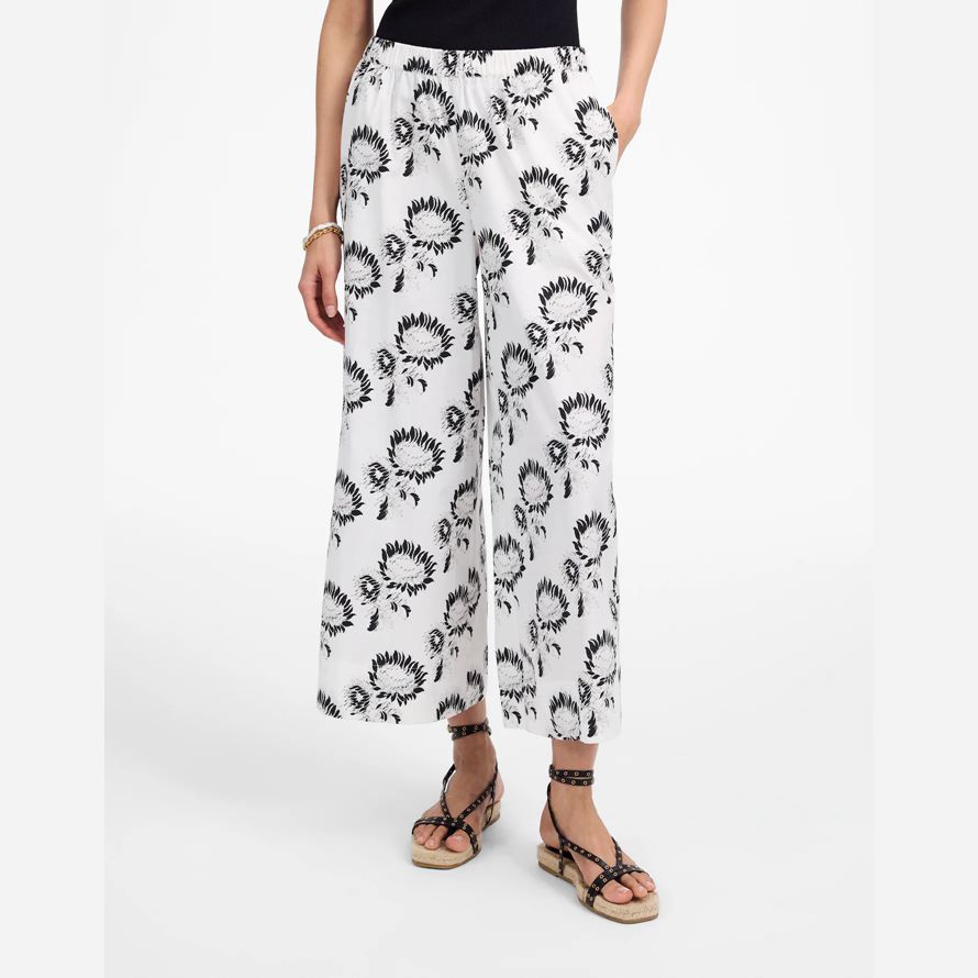 blanc noir madewell pull-coton pour femmes pantalon