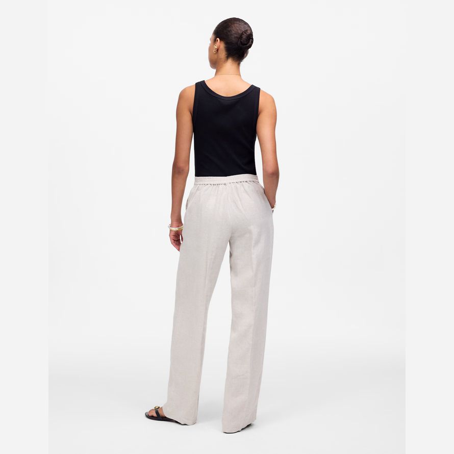 madewell la simple traction sur les femmes pantalon blanc