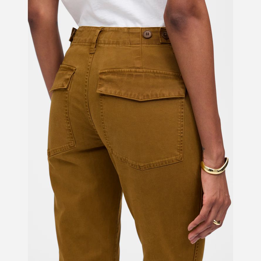 brun womens madewell le slim straight utilitaire pantalon