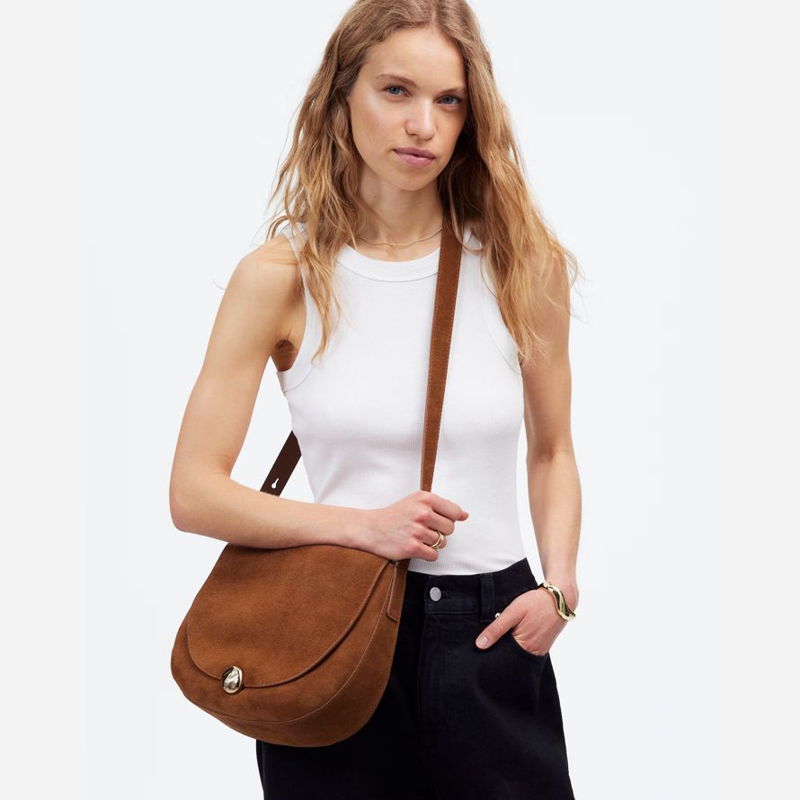 brun madewell le dakota du grand de femmes de sac de selle