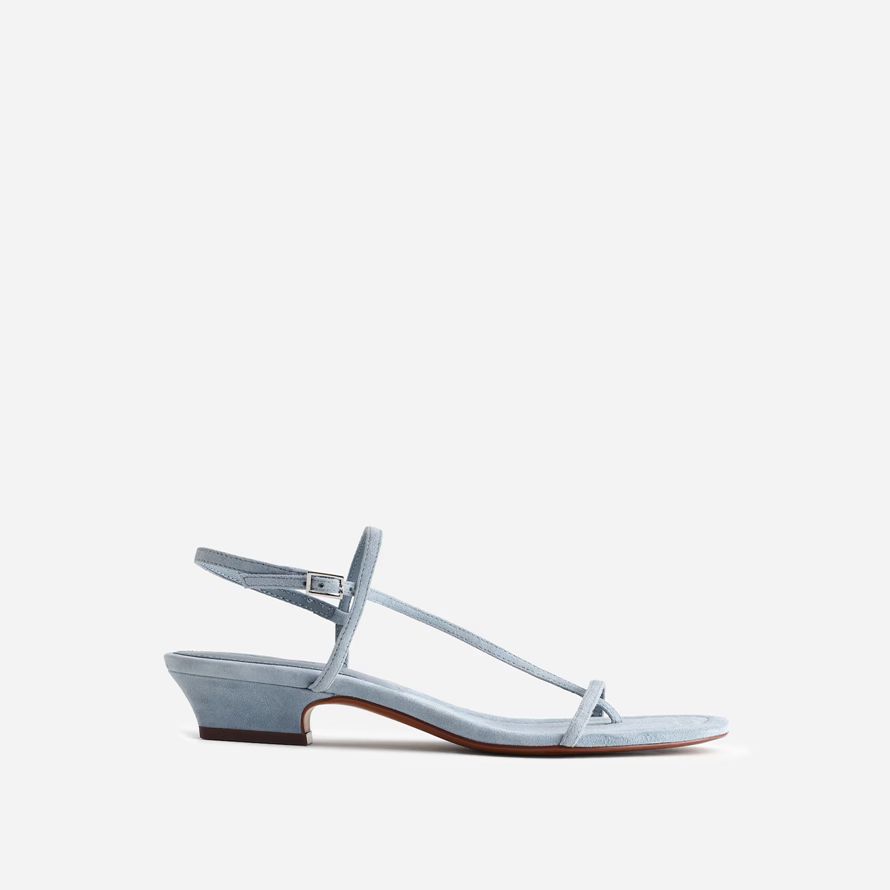 bleu gris womens madewell la maycie asymétrique t-strap sandales