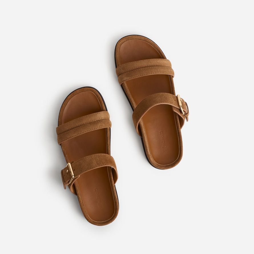 madewell le dara double-sangle de glisser womens sandals brun