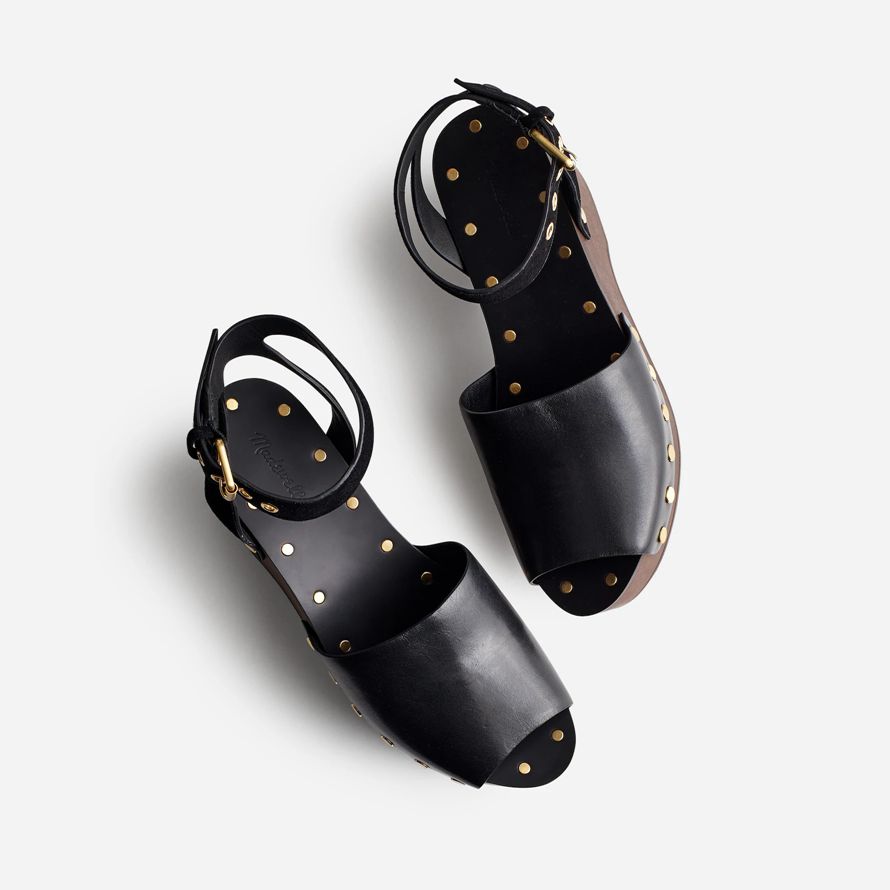 noir madewell lanouk plate-forme de sabot sandales femmes