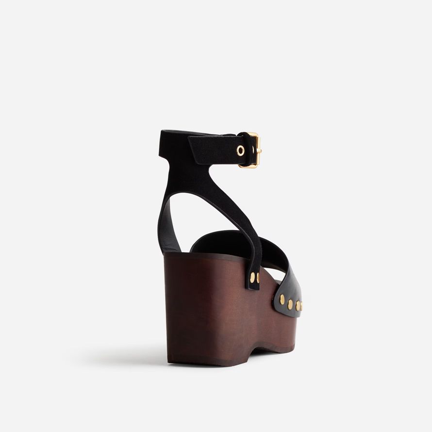 noir madewell lanouk plate-forme de sabot sandales femmes