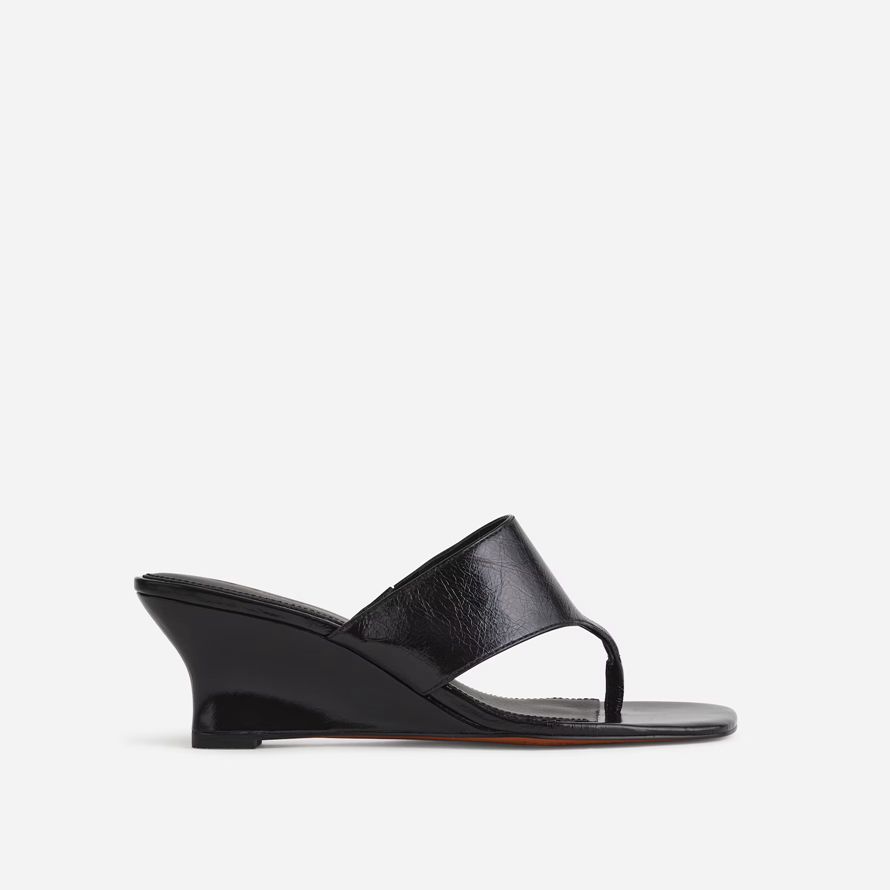 black womens madewell la deanna thong sandales compensées