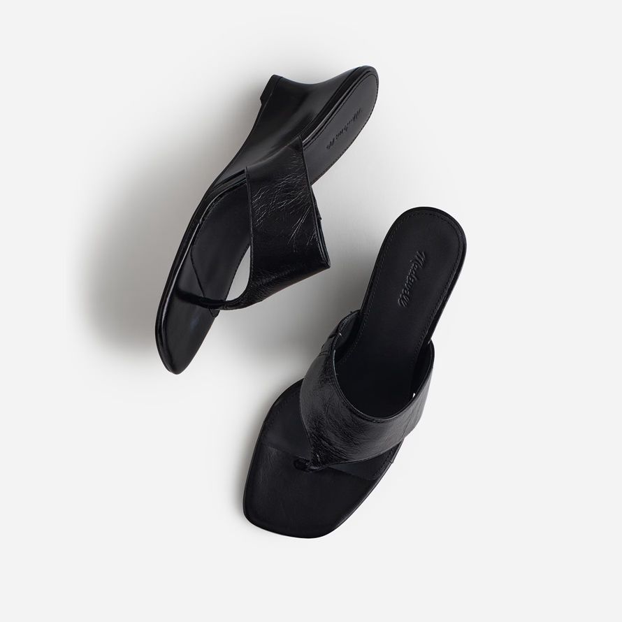 black womens madewell la deanna thong sandales compensées
