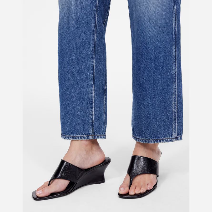 black womens madewell la deanna thong sandales compensées