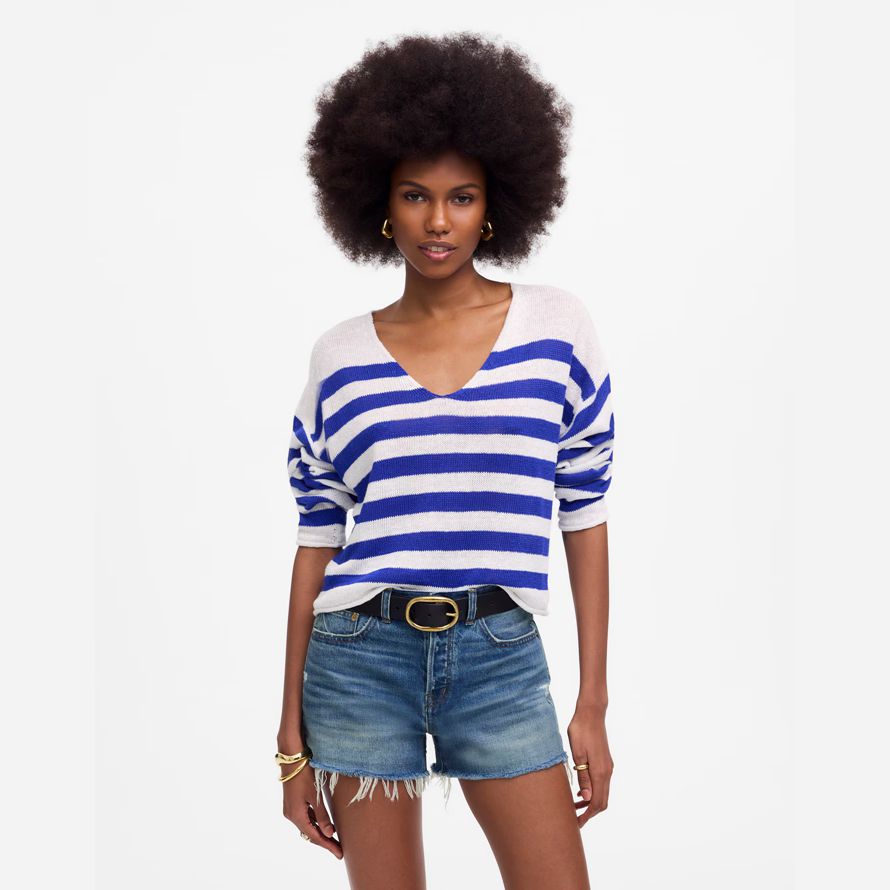 womens madewell la brynn short bleu