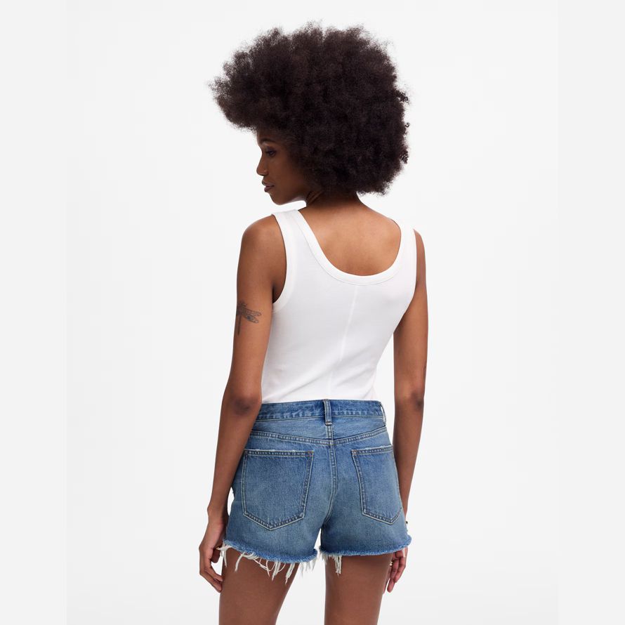 womens madewell la brynn short bleu