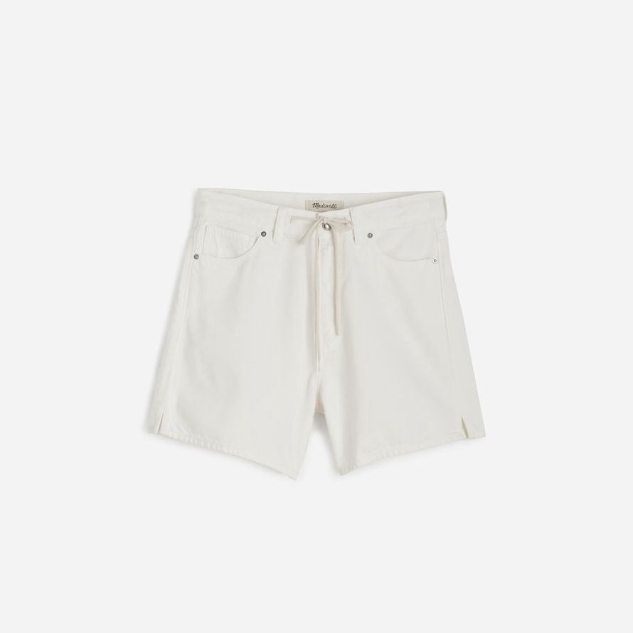 blanc madewell cordon de serrage denim shorts femmes