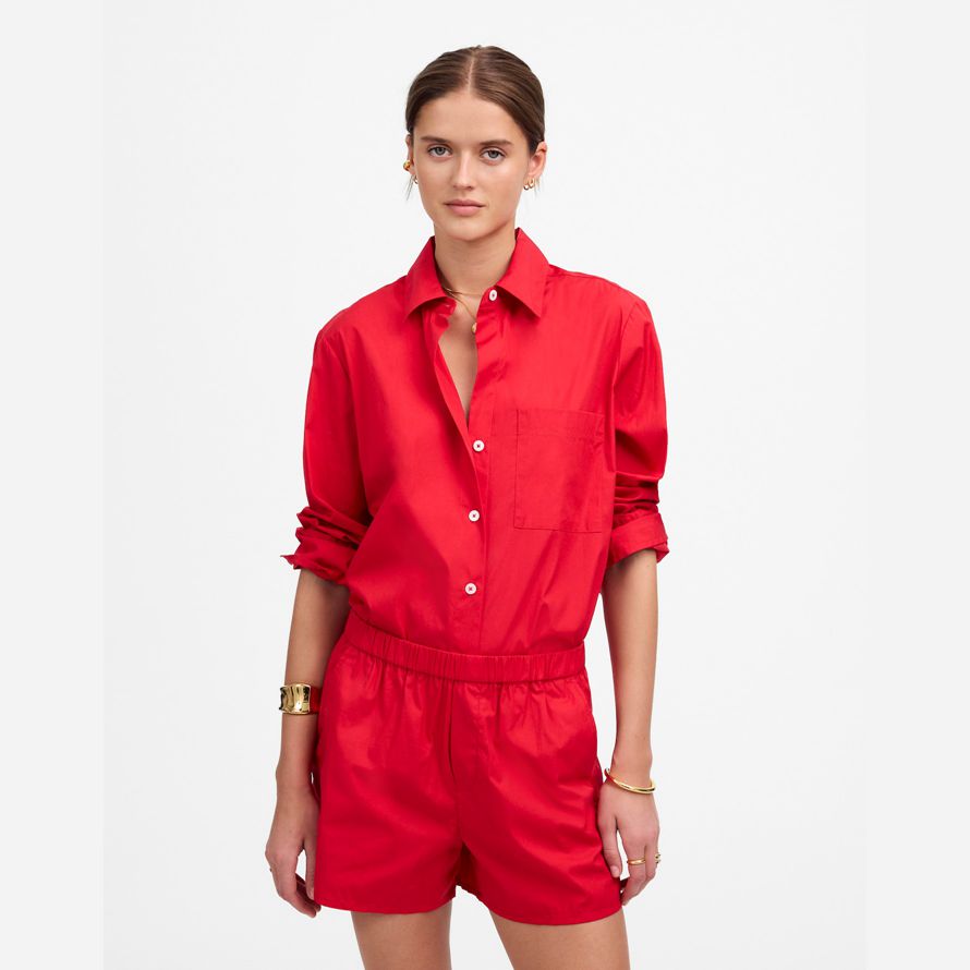 madewell pull-on shorts femmes-rouge