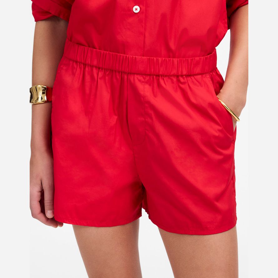 madewell pull-on shorts femmes-rouge