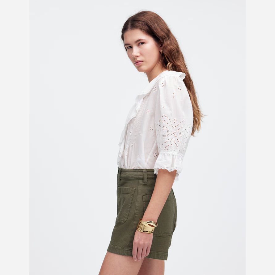 olive womens madewell lemmett shorts