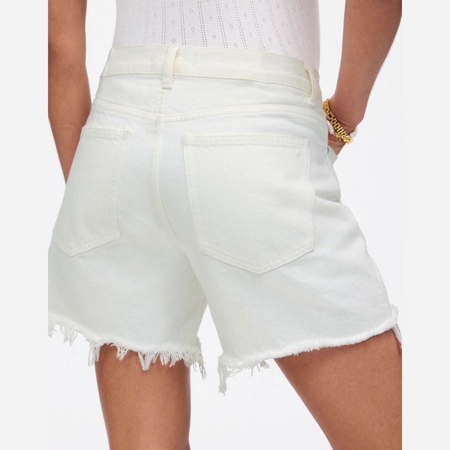womens madewell la brynn long short blanc