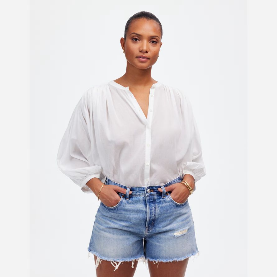 madewell les courbes de brynn womens shorts bleu