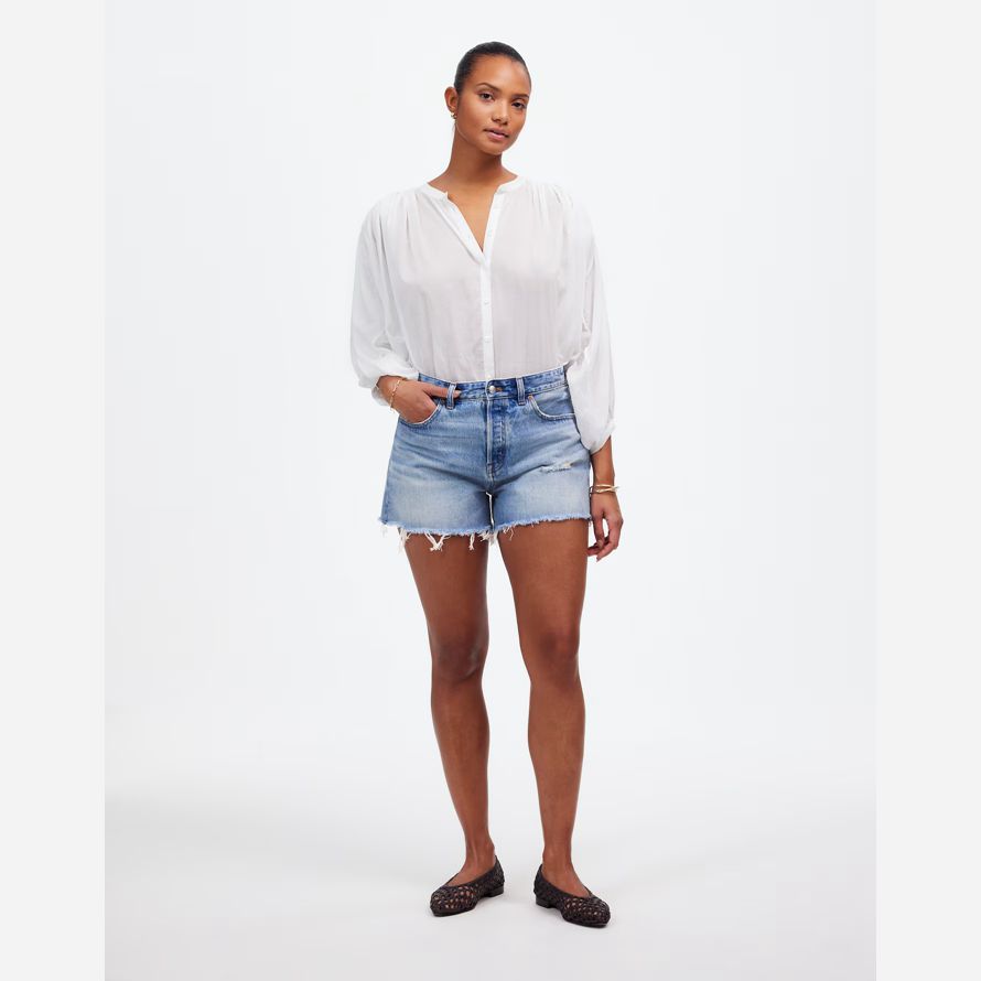 madewell les courbes de brynn womens shorts bleu