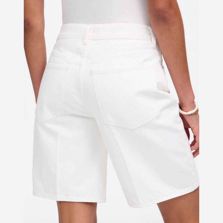 womens madewell 1997 denim bermuda blanc