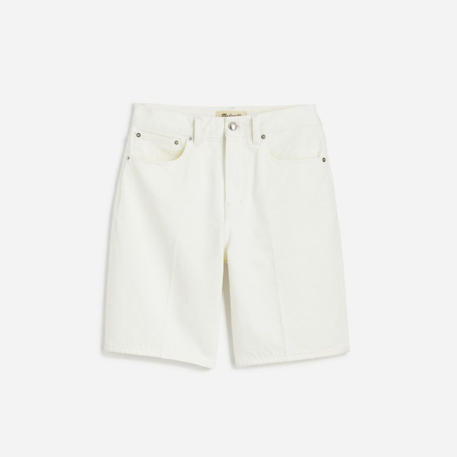 womens madewell 1997 denim bermuda blanc