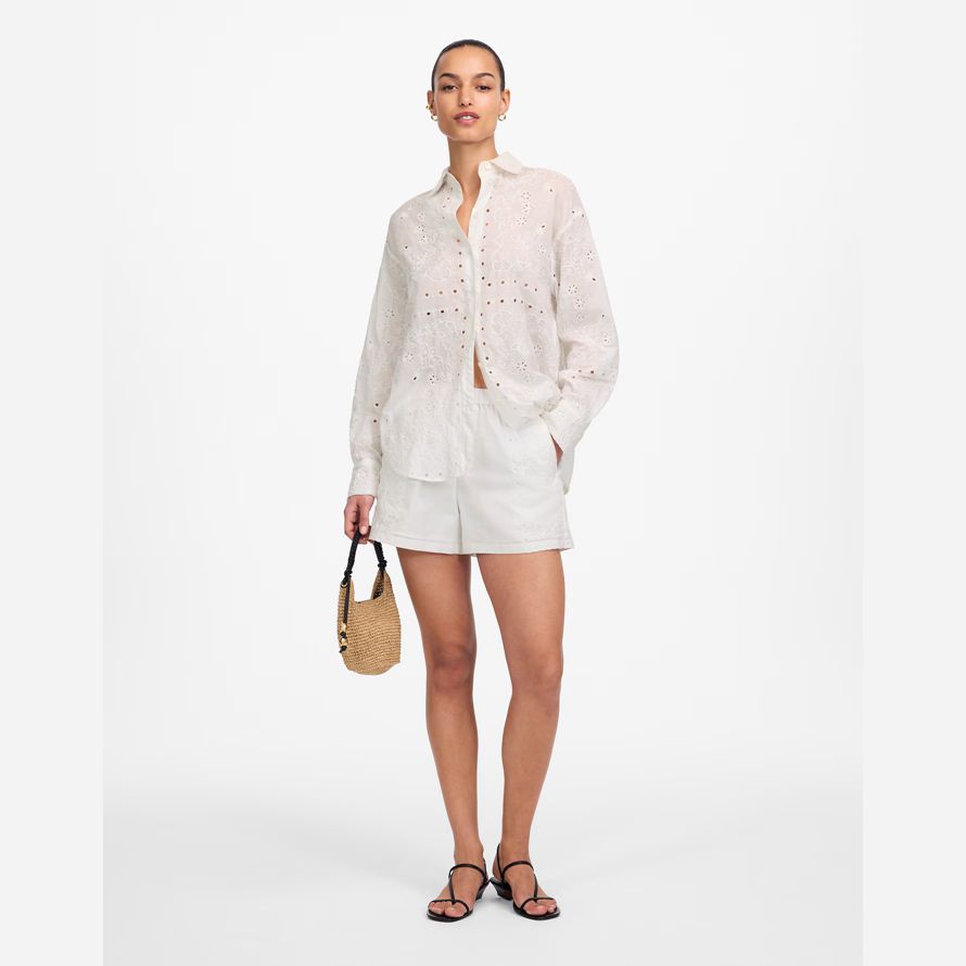 white womens madewell de traction sur les shorts
