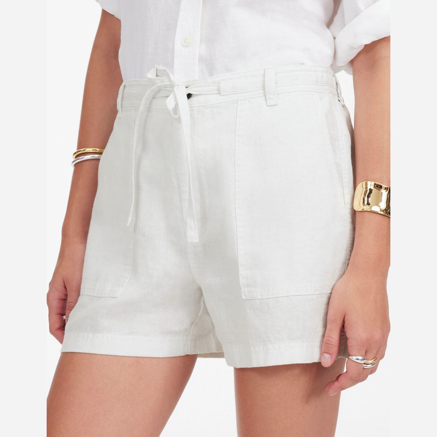 womens madewell de traction sur le cordon de serrage short blanc