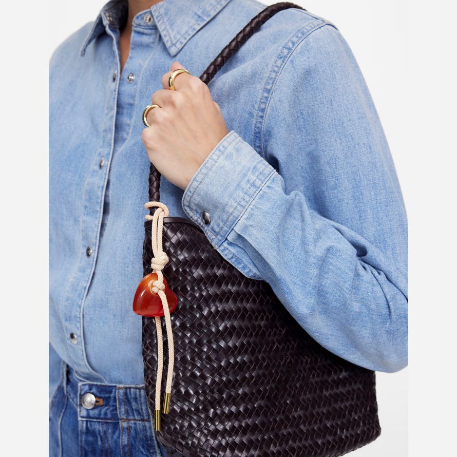 madewell ltissé sur métiers À main de femmes de sac dÉpaule de chocolat