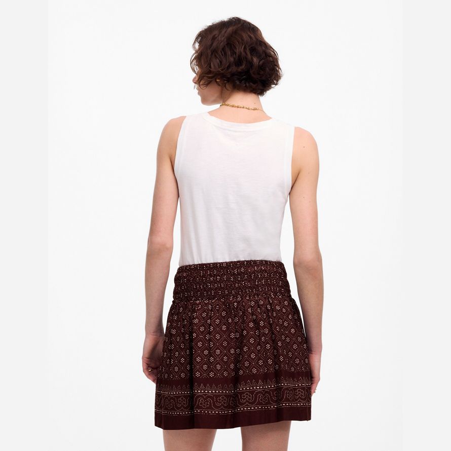 madewell volants mini jupe femmes brun foncé