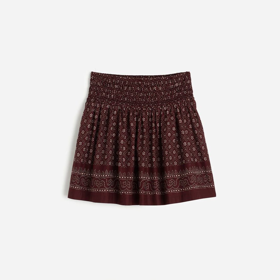 madewell volants mini jupe femmes brun foncé