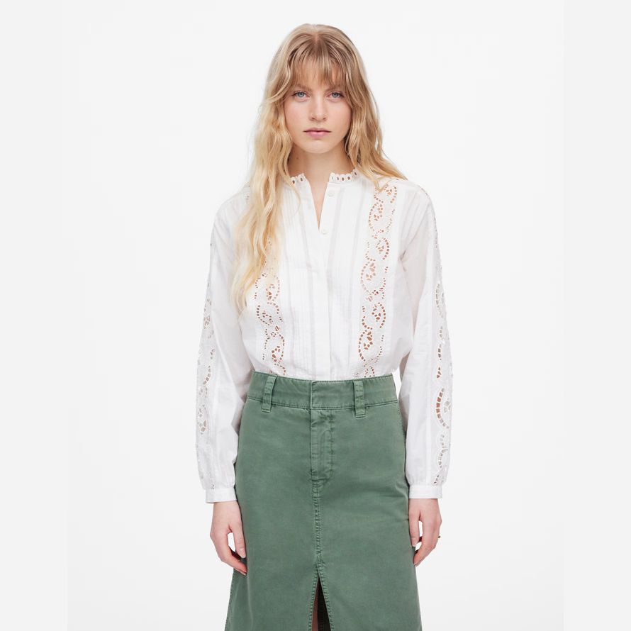 madewell utilitaire midi jupe femmes vert