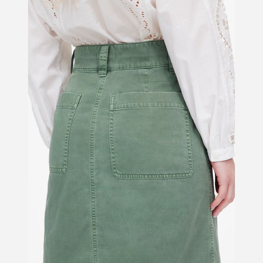 madewell utilitaire midi jupe femmes vert