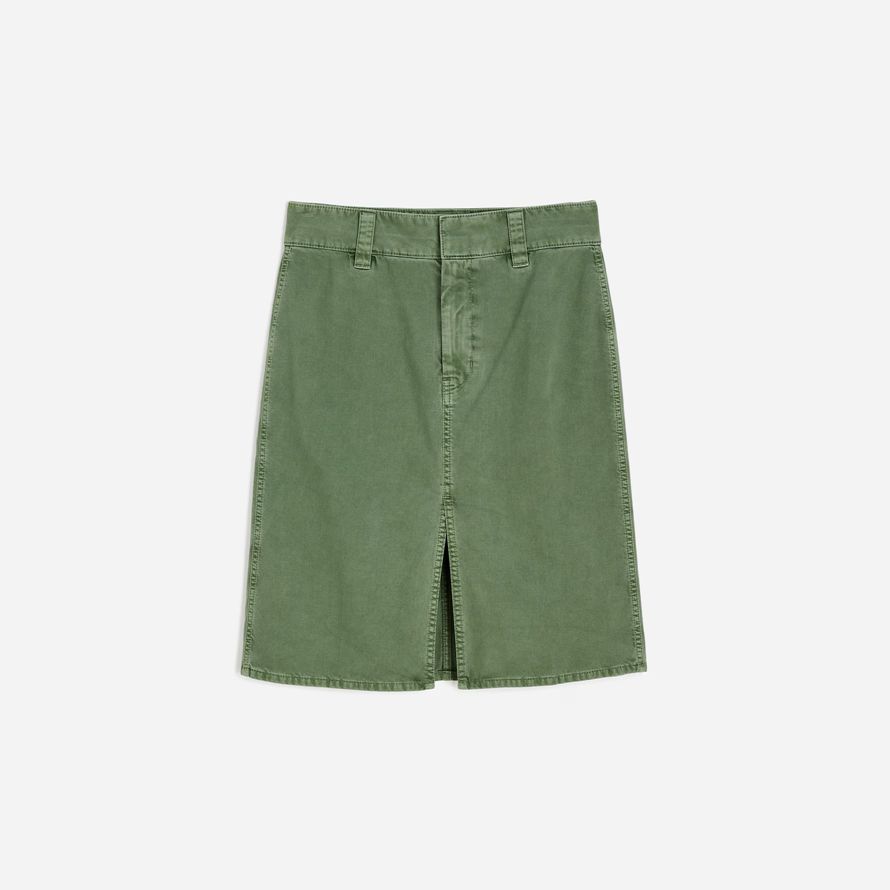 madewell utilitaire midi jupe femmes vert