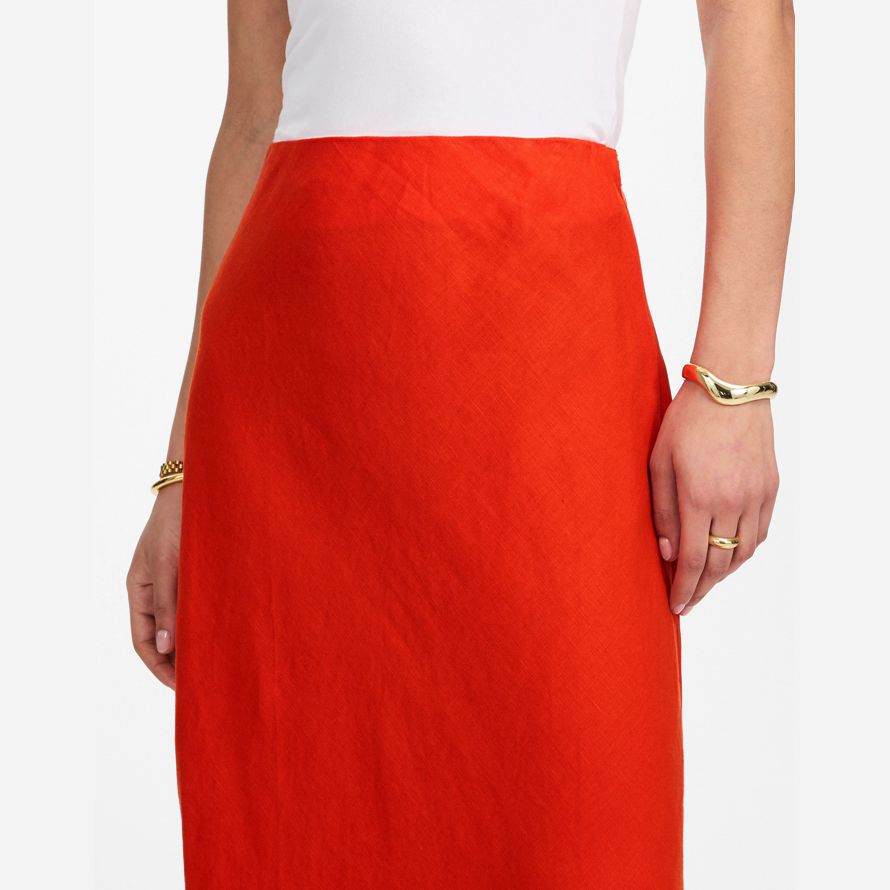 rouge orange womens madewell linge de slip maxi jupe